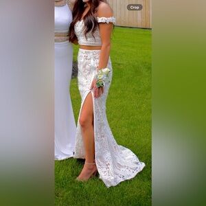White Lace Prom Dress